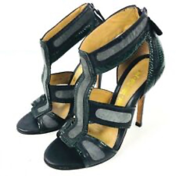 L.A.M.B. Noel Grey Green & Black High heels. - Picture 7 of 8